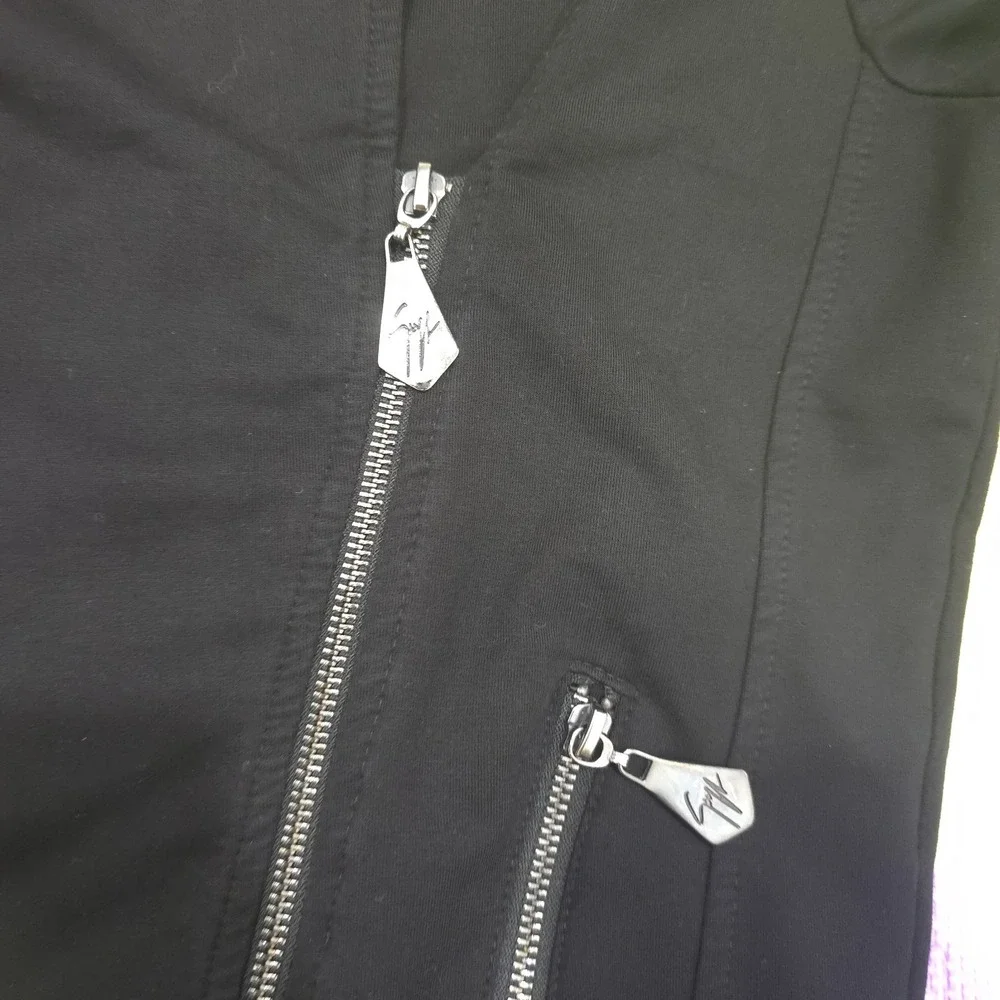 Giuseppe Zanotti Asymmetric Zip Biker Hoodie Jacket |‎ Size 40 S | Beaded...